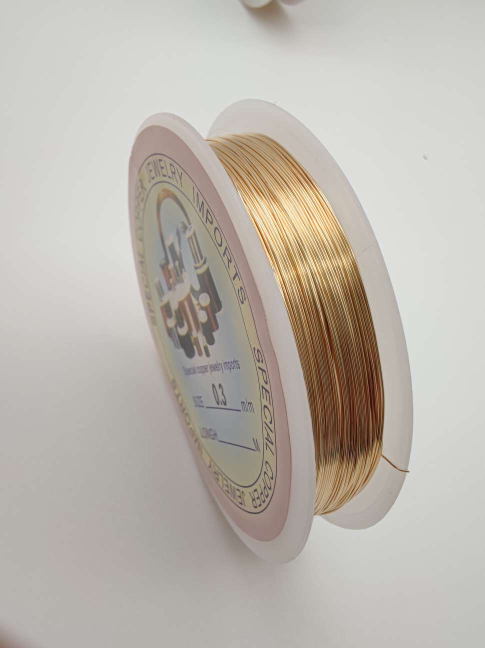 Copper wire hairpin accessories, handcrafted copper wire flower wrapping materials, diy nail art jewelry wire, lead wire, shaping wire, 0.3kc gold details Picture