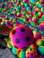 22厘米的彩虹排球儿童减压发泄压力球PVC弹力球卡通图案混白底实物图