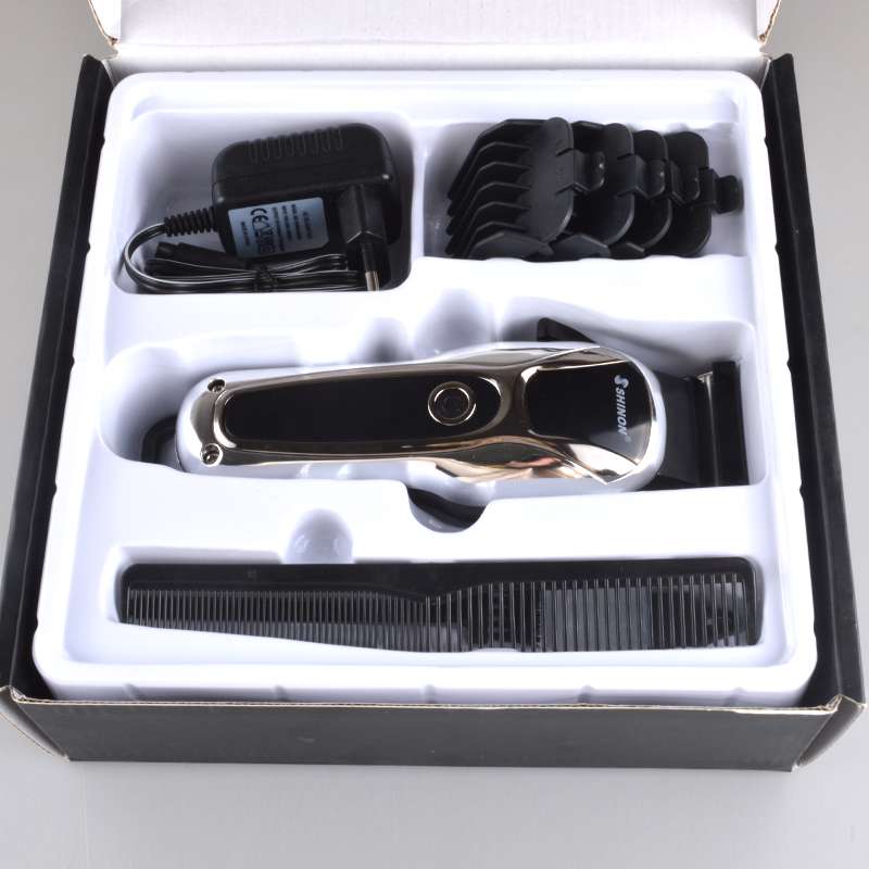 Foreign trade hot LIQUID crystal display charging haircut clipping tool with wire clipper SH-1896 details Picture