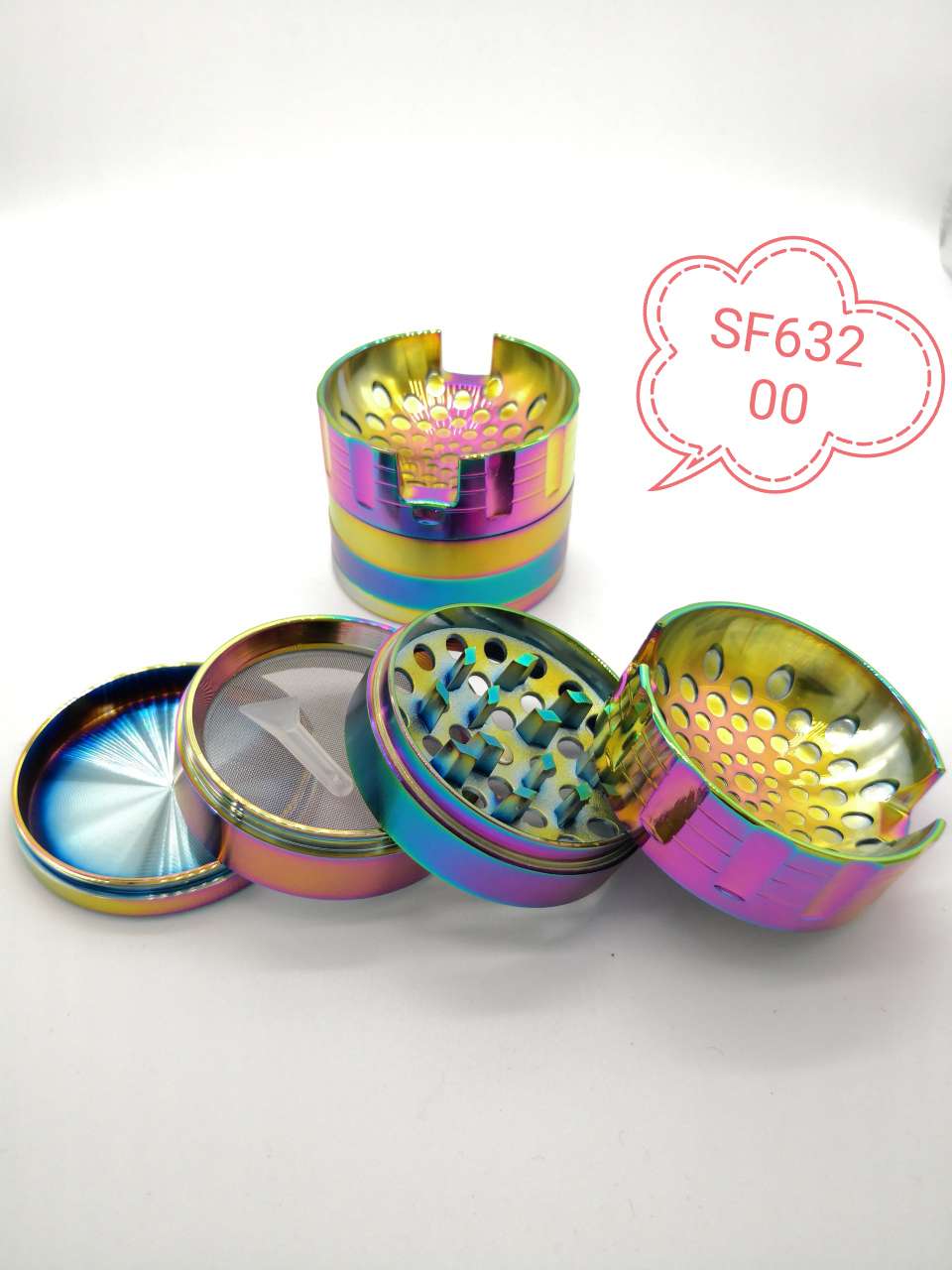 SF63200炫彩四层磨烟器 直径63mm 一件120个起做