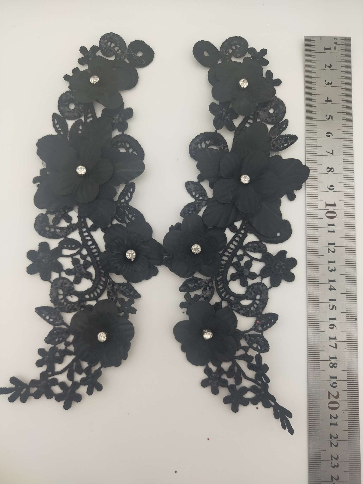 DIY powder coating for hand-stitched beaded flower clothing accessories, gold powder collar flower wedding dress decoration 1-18 details Picture