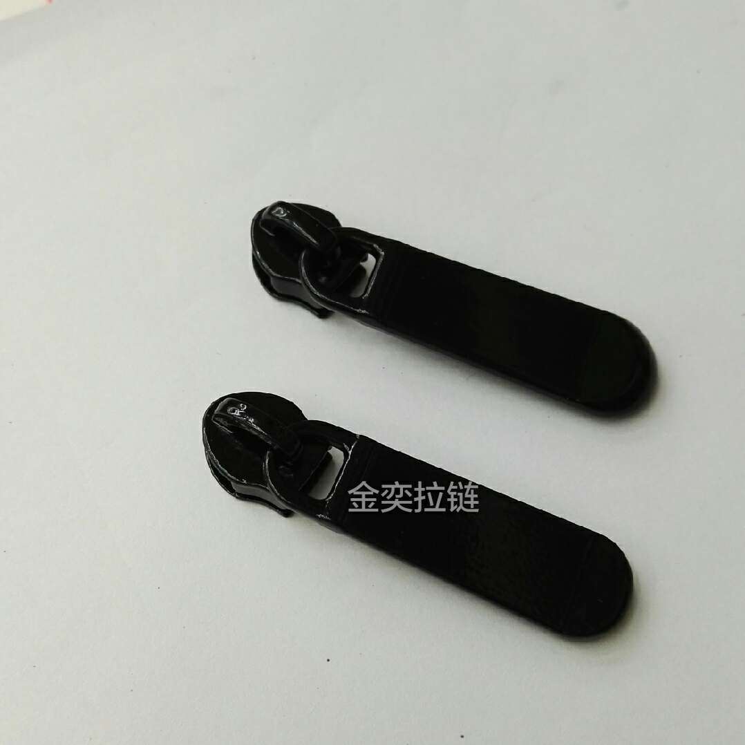 Nylon electrolytic bright black warped board zipper head luggage clothing general
