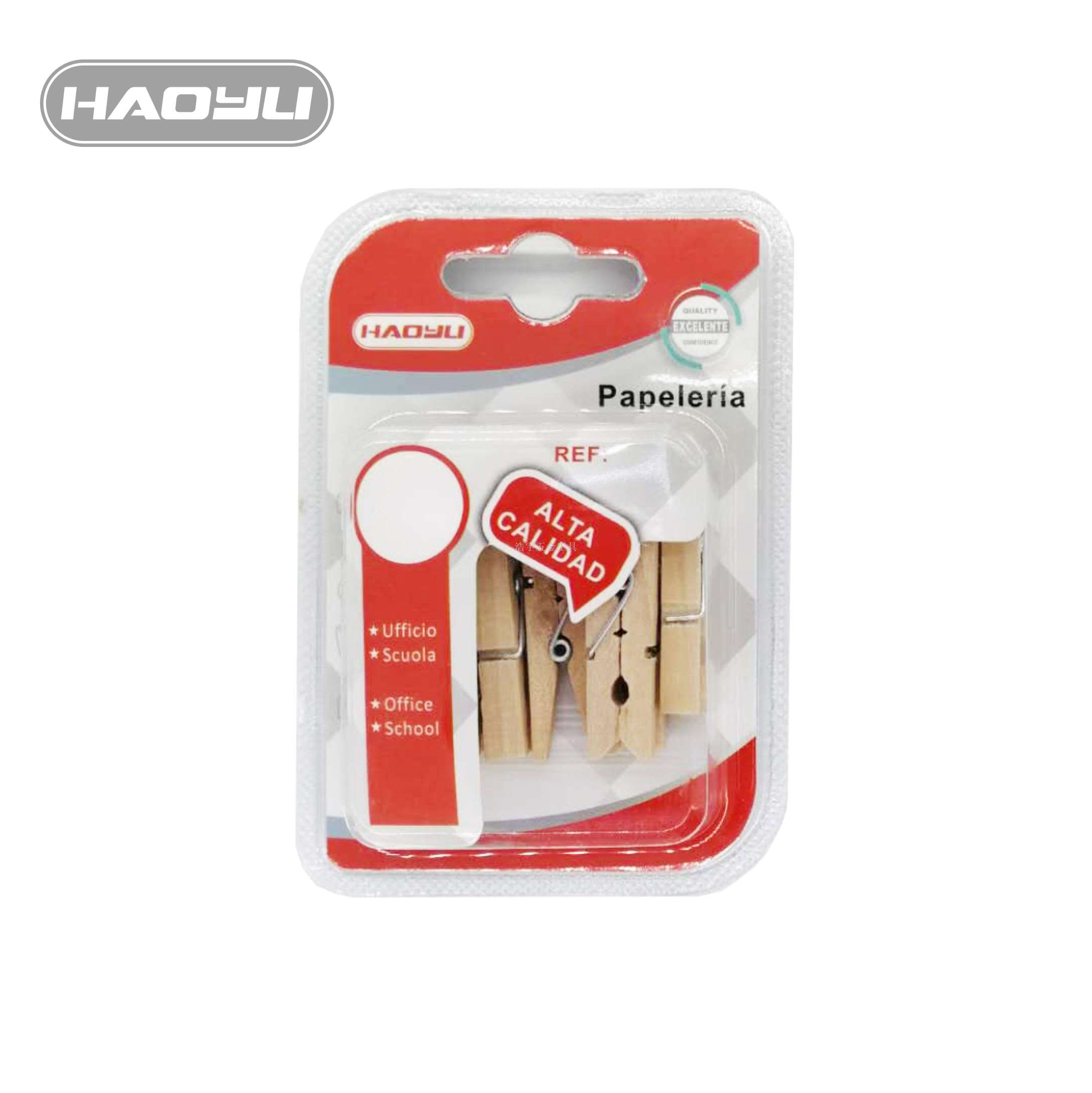 原木色夹子创意木质夹子DIY手工夹照片墙装饰小木夹双泡包装