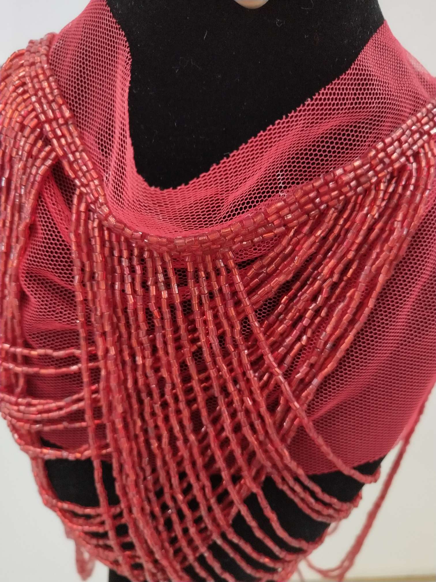 纱网订珠管领子