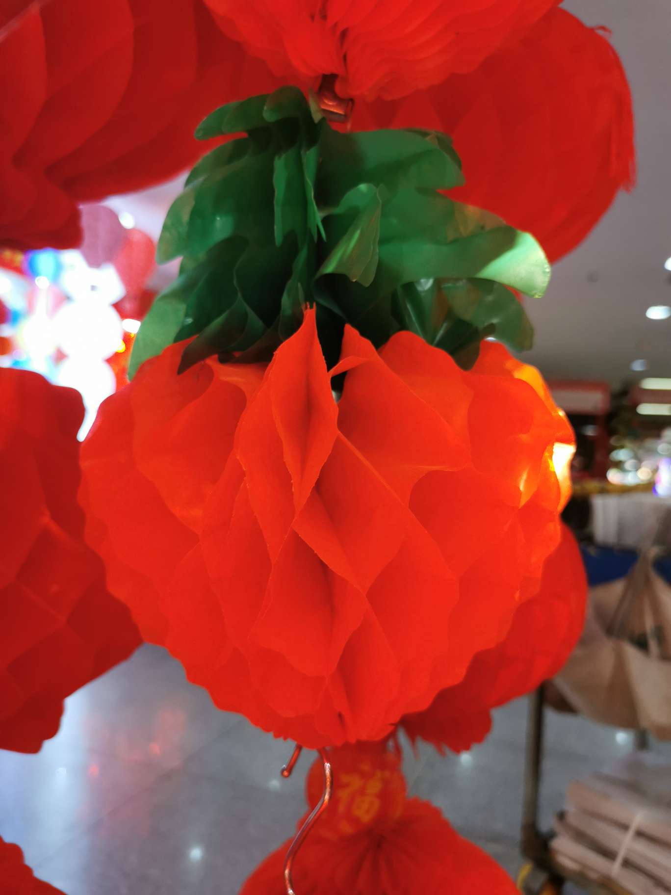 新年用品b料12寸草莓塑料纸灯笼