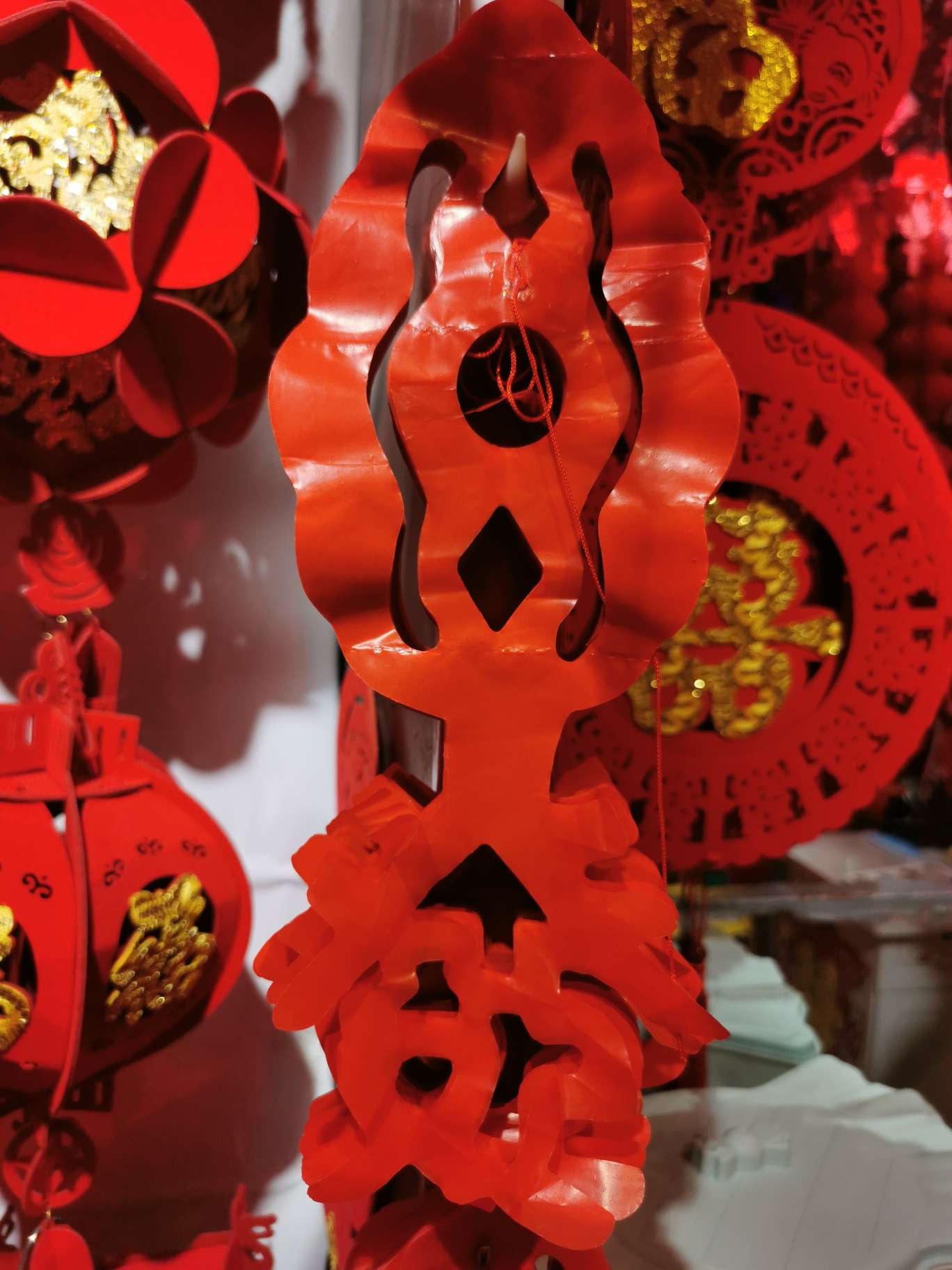 新年用品2米塑料拉花恭喜发财旺