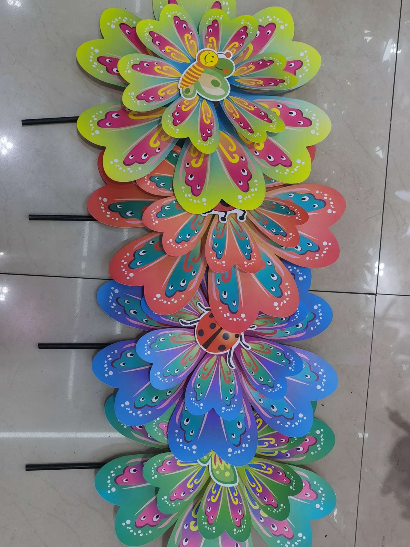 双层蝴蝶花细节图