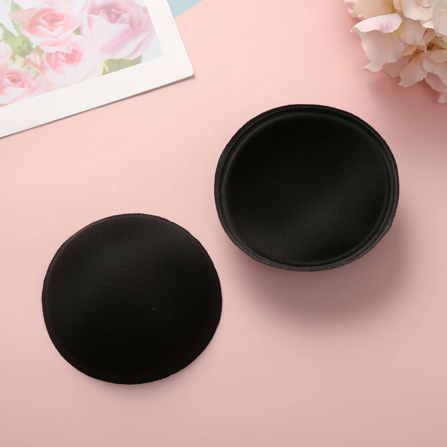 海绵圆杯文胸内衣瑜伽服泳衣海绵胸垫插片罩杯细节图