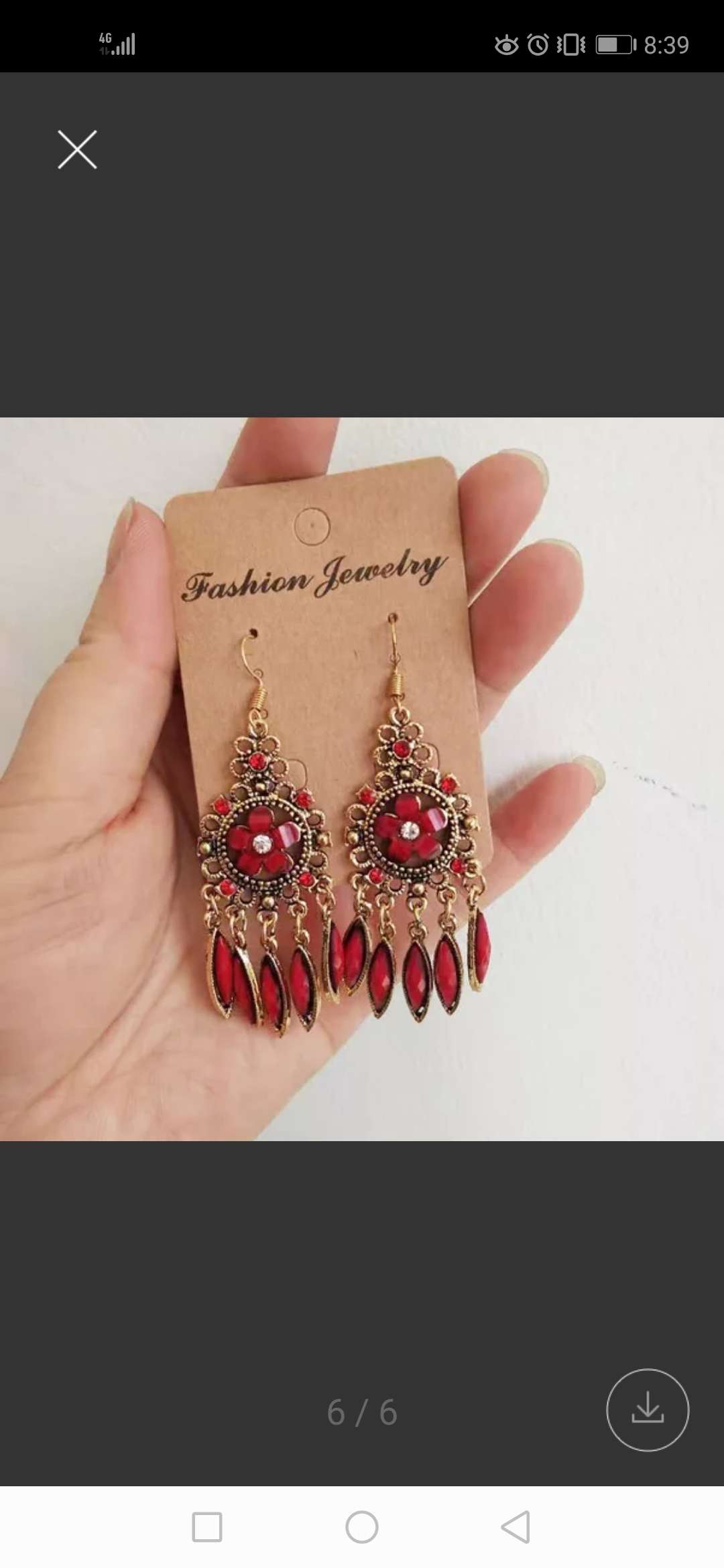 Ancient-style earrings details Picture