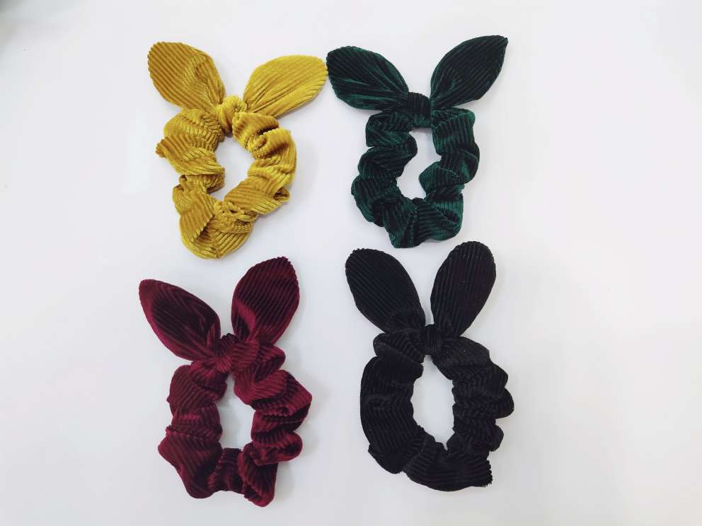 兔耳朵头带 条纹 金丝绒布料 ( 做货15天，单色20打起 ) 韩版头饰  可爱兔耳朵头圈 厂家直销详情图2