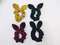 兔耳朵头带 条纹 金丝绒布料 ( 做货15天，单色20打起 ) 韩版头饰  可爱兔耳朵头圈 厂家直销产品图