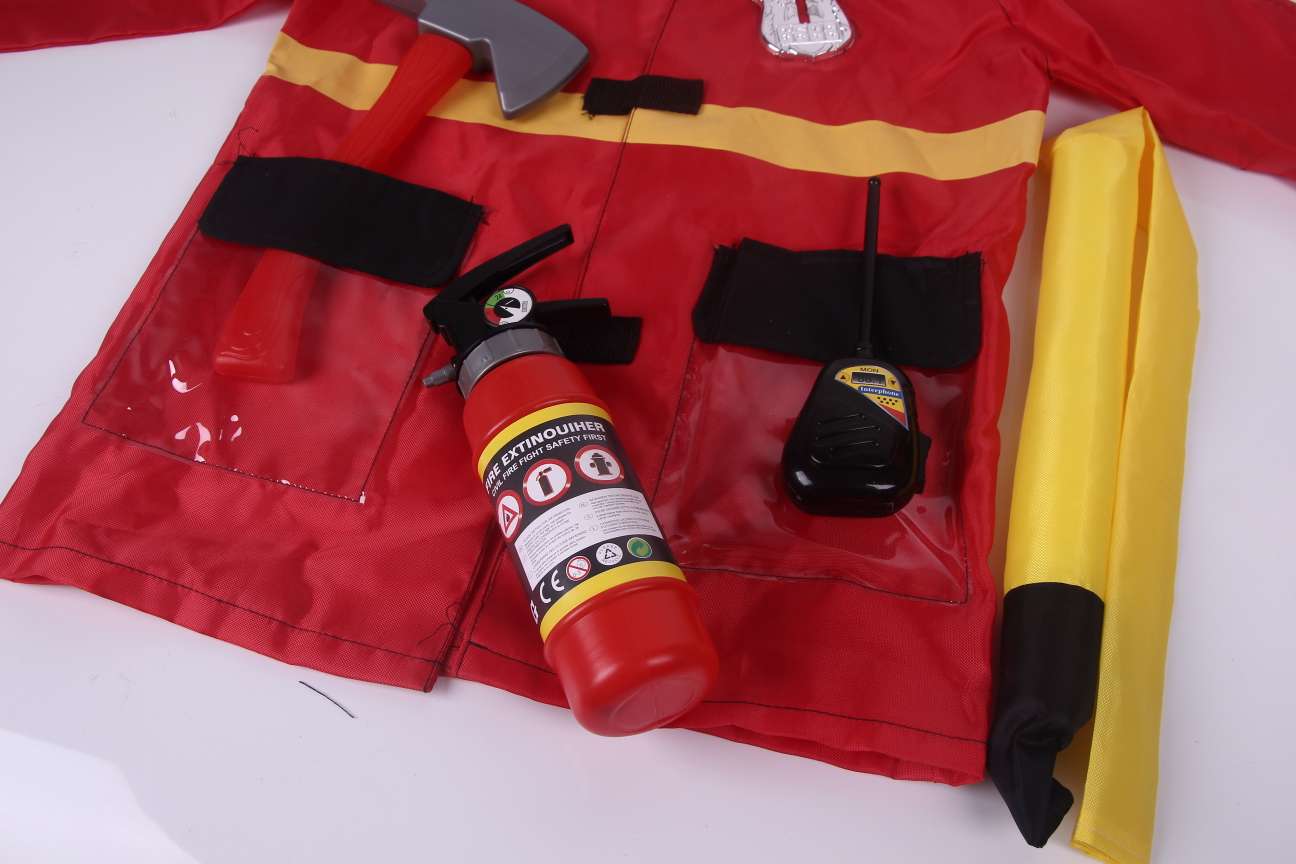 儿童表演服装消防员服装 舞台表演装 万圣节服装白底实物图