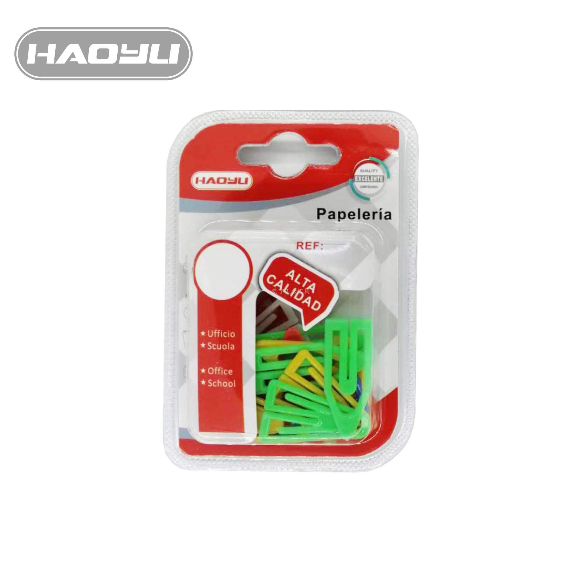 塑料回形针回形片箭头回形针彩色创意回形针书签DIY双泡包装