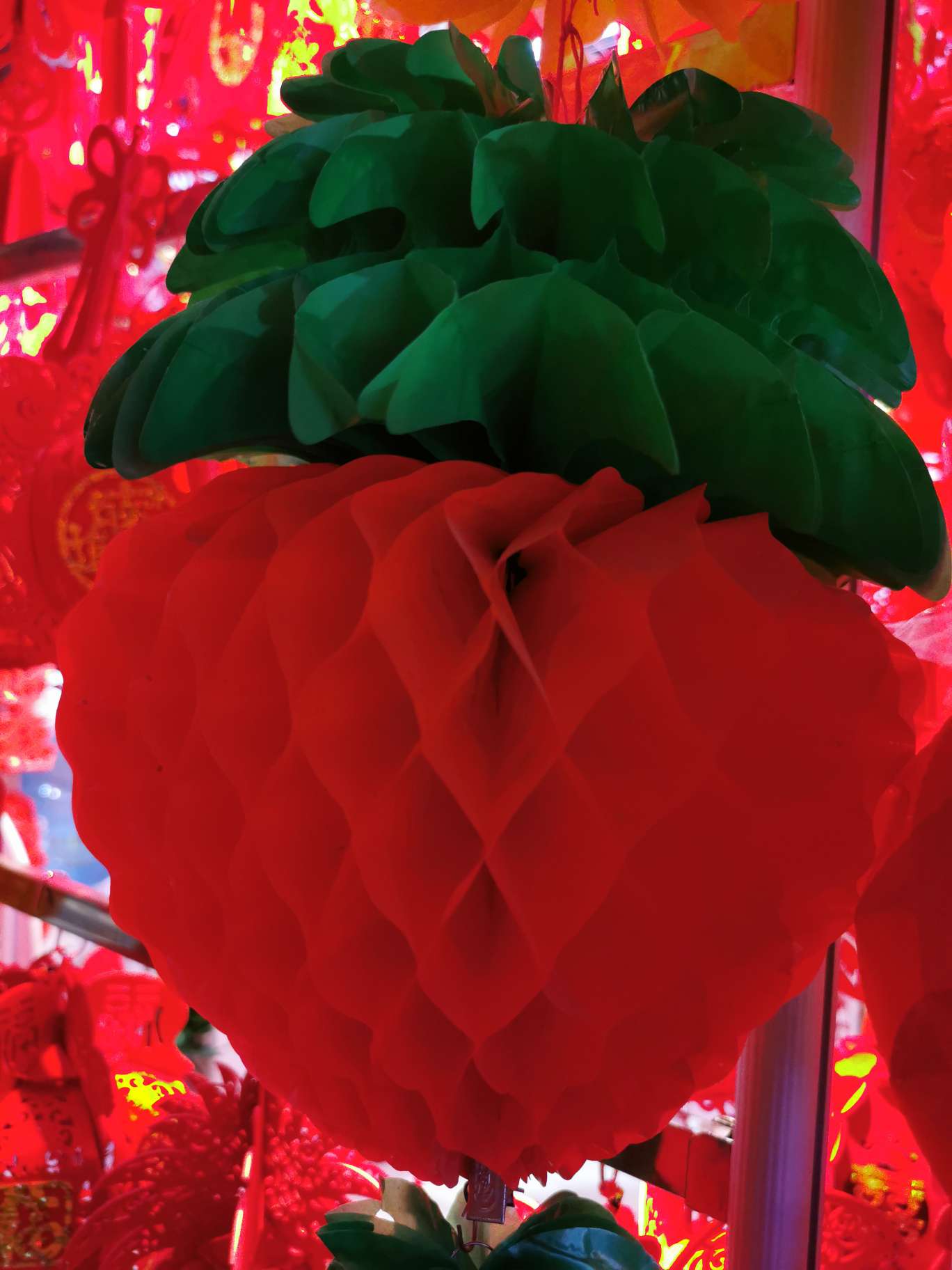 新年用品b料20寸草莓塑料纸灯笼