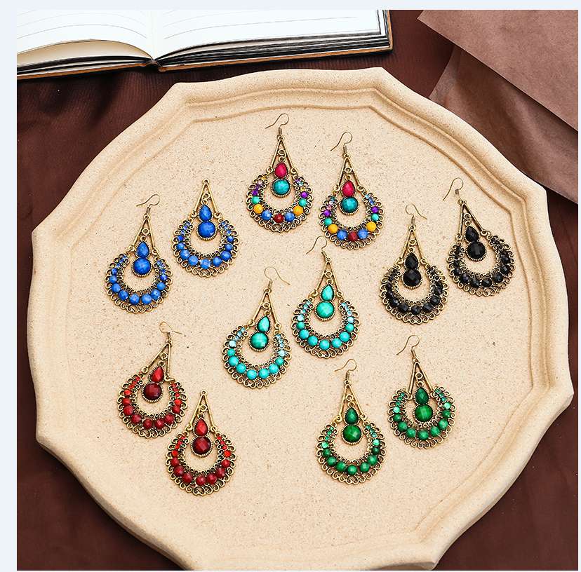 Colorful ethnic earrings thumbnail