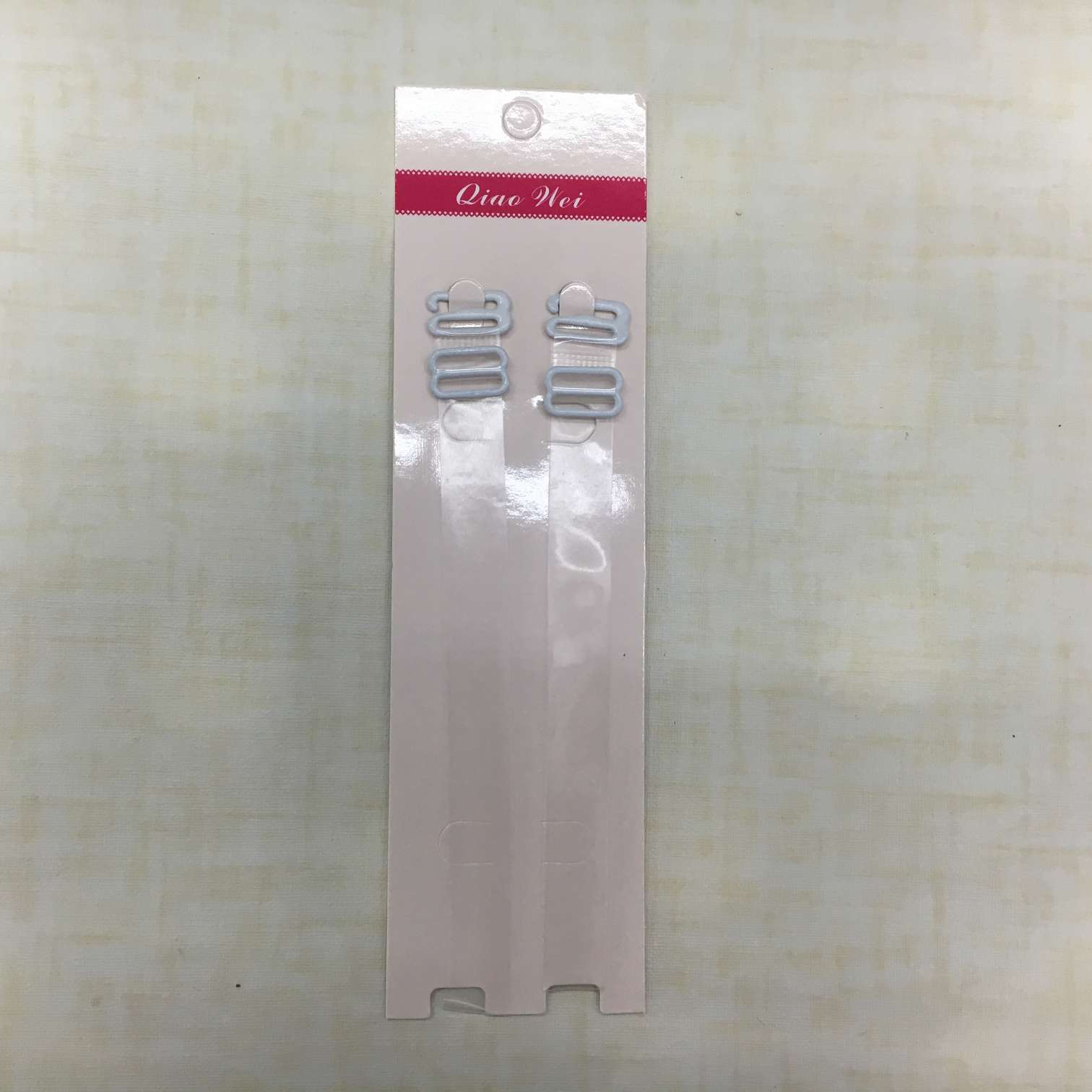 Bra underwear invisible shoulder strap transparent frosted shoulder strap electrostatic buckle shoulder strap 1.5 cm wide packaging paper card details Picture