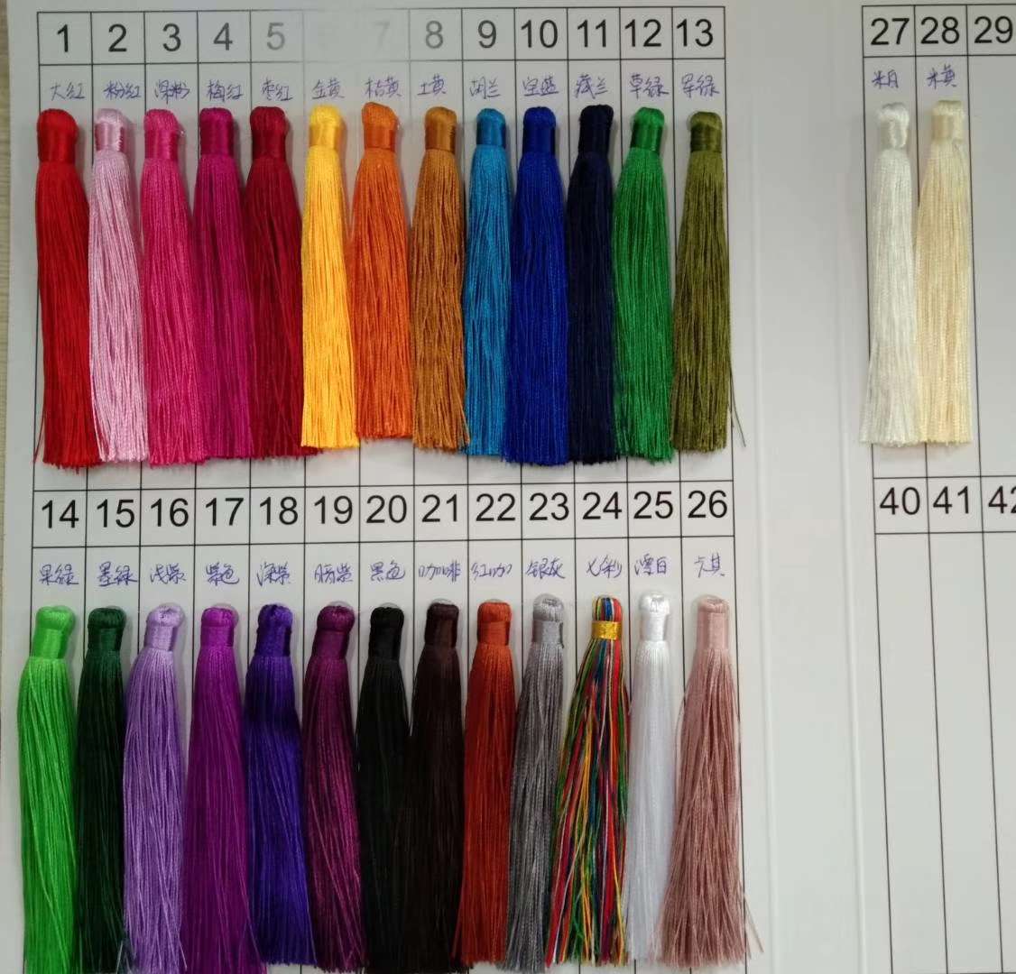 2021 New Factory Direct Wholesale China Knot Gift Raw Material Seven Li Tube Tassel Specification drawing