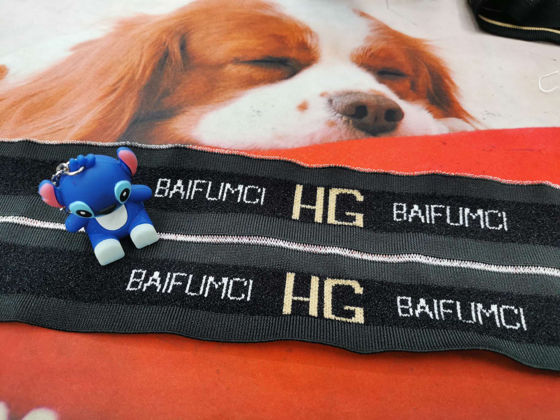 Ribbed side strips, waistband decorative strips, cuffs, collar, hem woven straps, lace ribbons, colored ribbons, decorative straps in stock details Picture