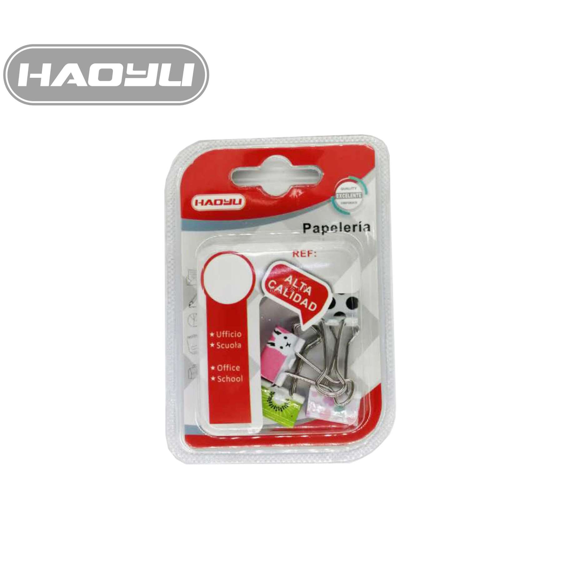 文具甜美小清新印花长尾票夹文艺复古文件试卷整理夹子双泡包装