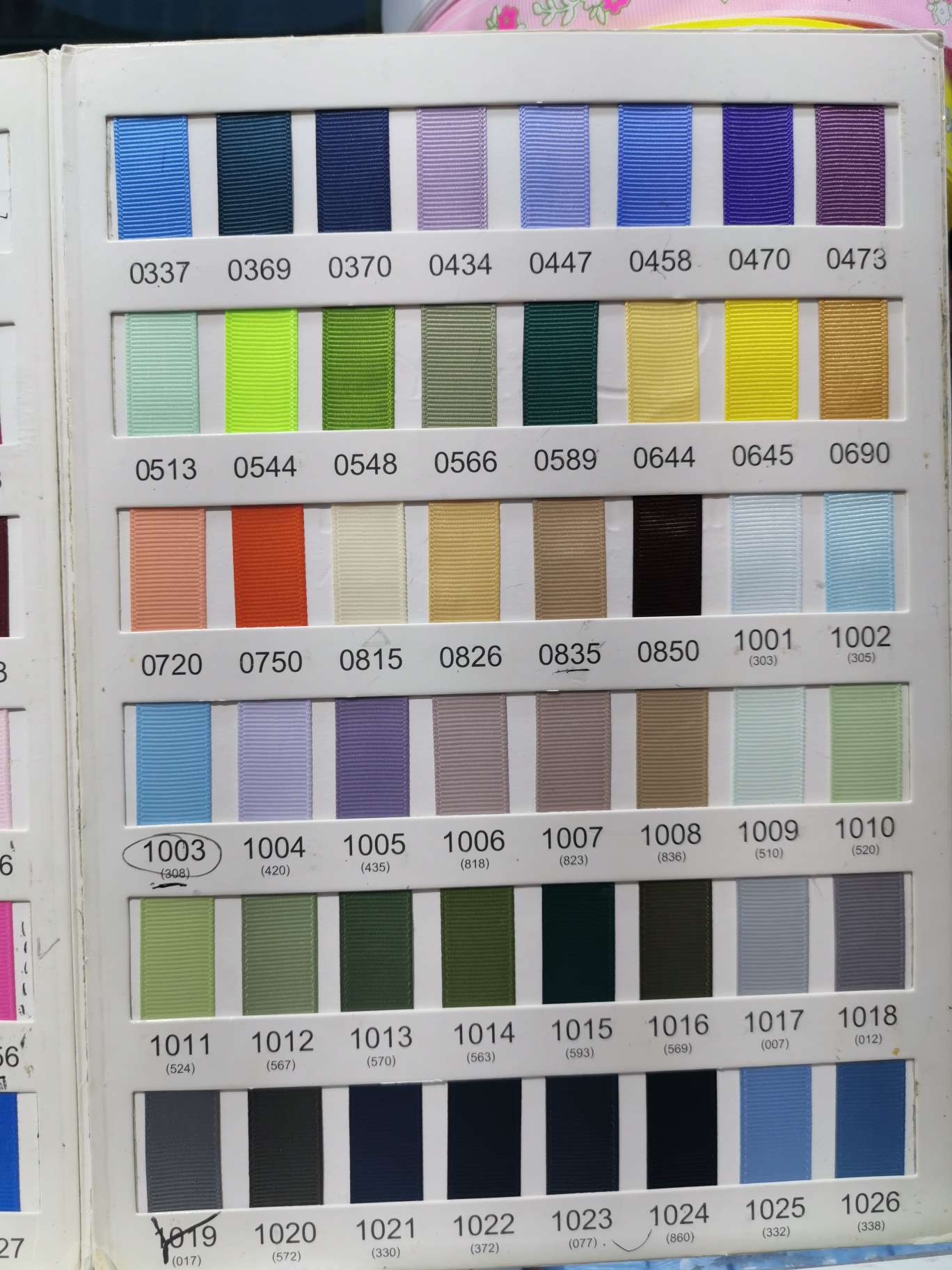 1公分罗纹白底实物图