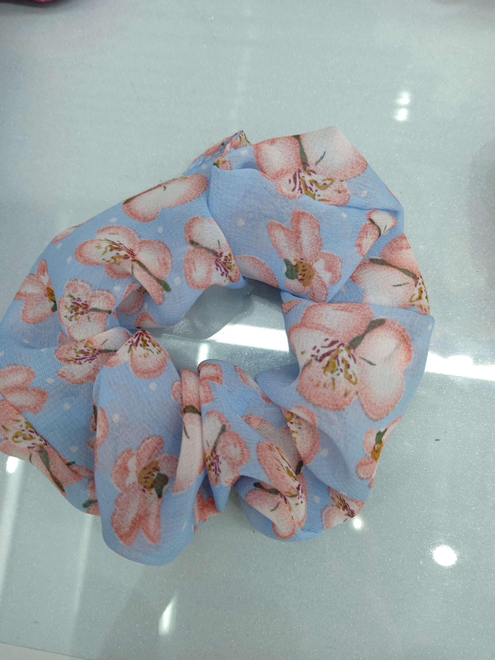 梨花雪纺纱圈饰品发圈头绳大肠发圈方巾发圈