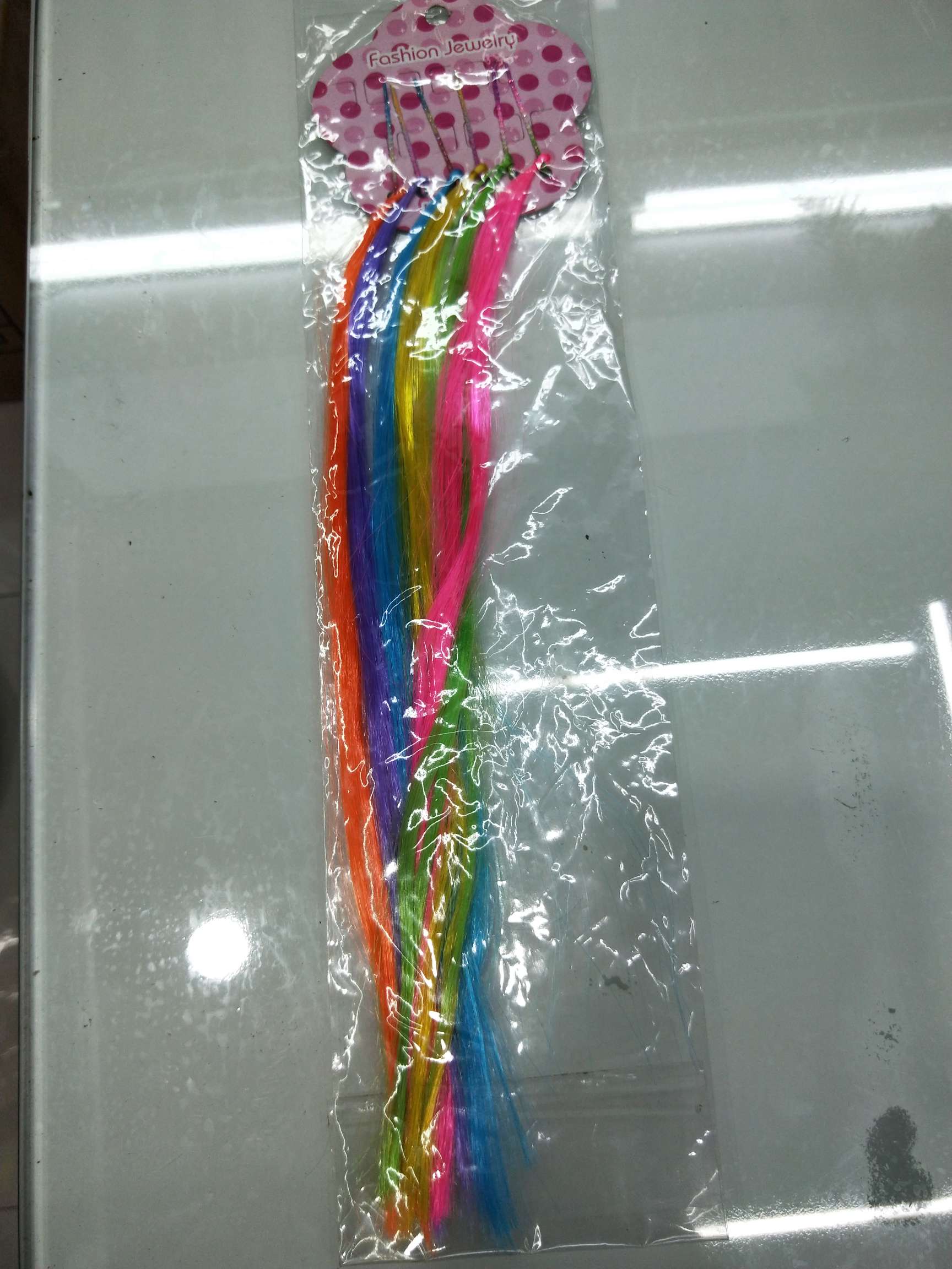 Children's wig in 6 colors with a small hair bundle in a colorful clip thumbnail