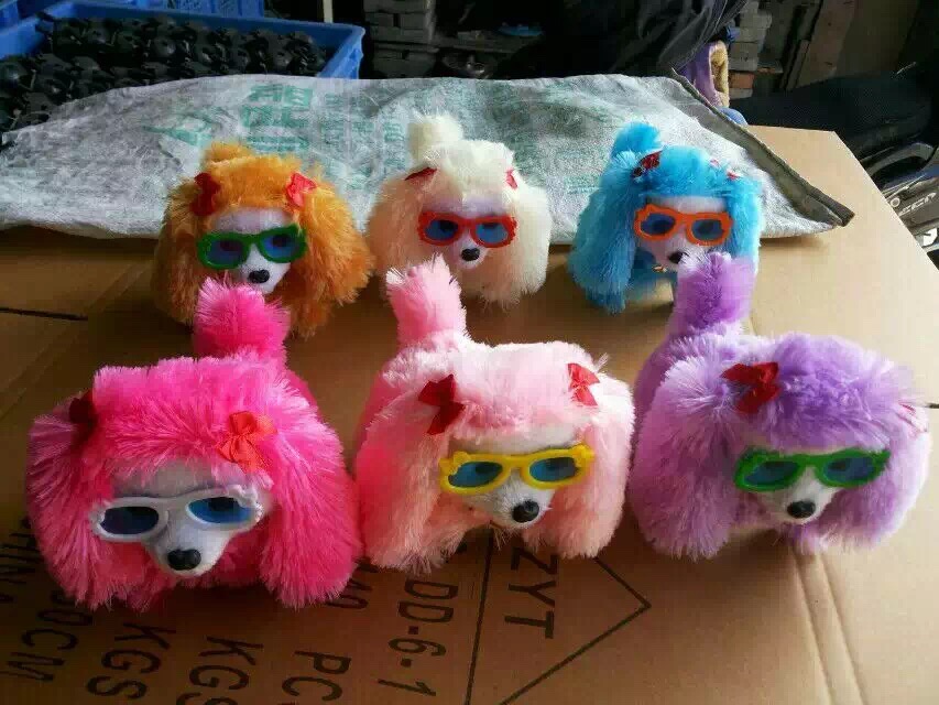 电动小狗毛绒玩具 会走路倒退会叫 眼睛发光 益智玩具毛绒狗狗