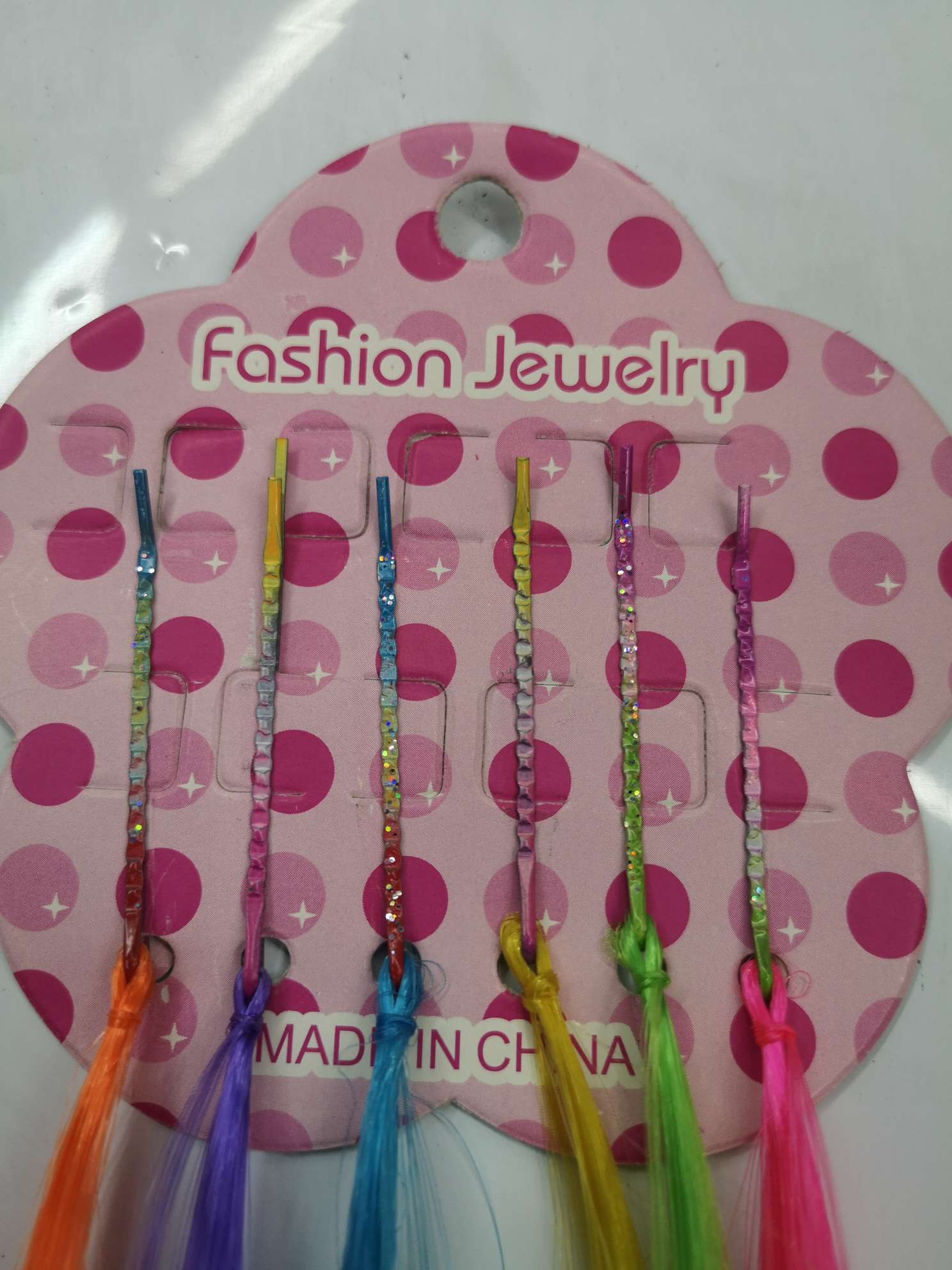 Plum Card Color Spray Paint Clip 30Cm 6 Color Release Straight Hair Specification drawing