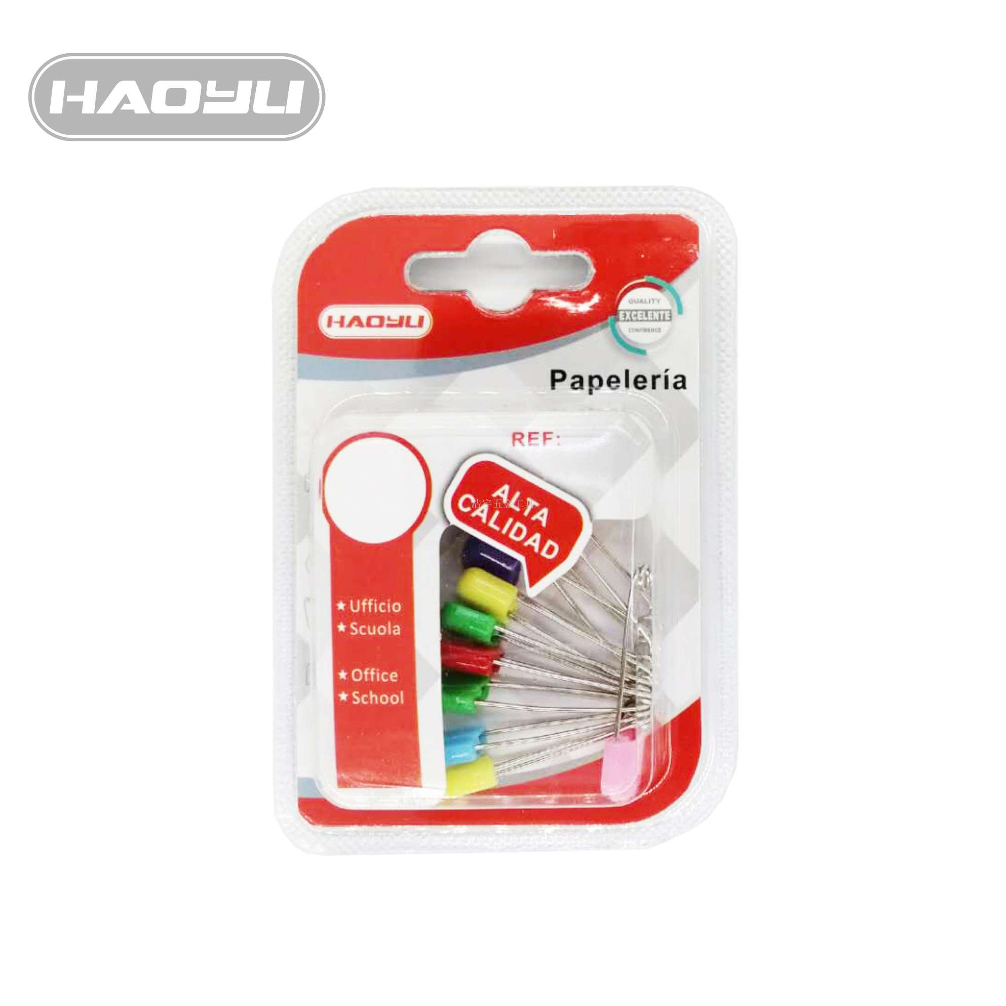 彩色卡通儿童安全别针多用途宝宝别针扣婴儿固定衣服针双泡包装产品图