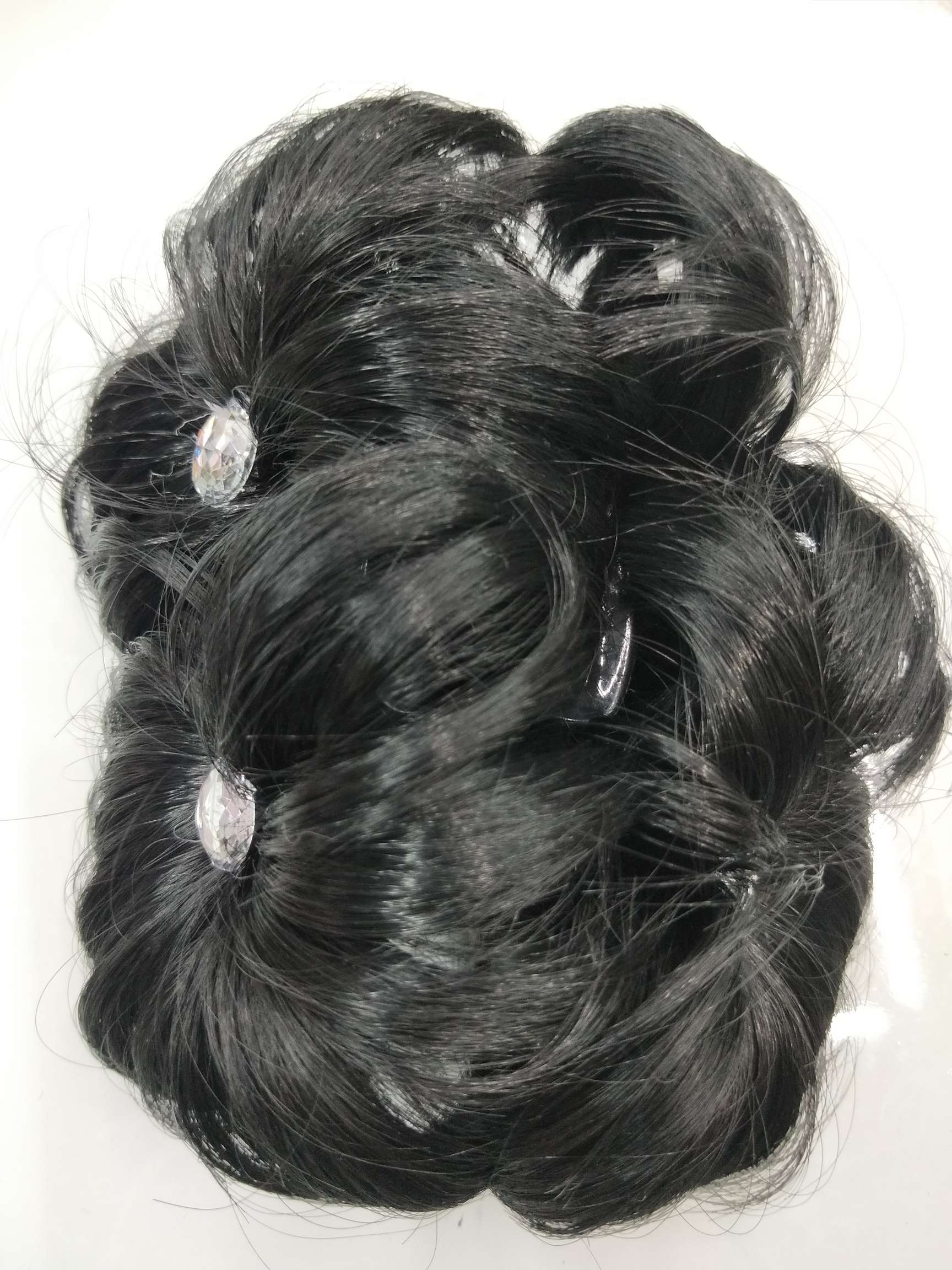 Grab double ribbon drill high temperature silk wig hair clip thumbnail