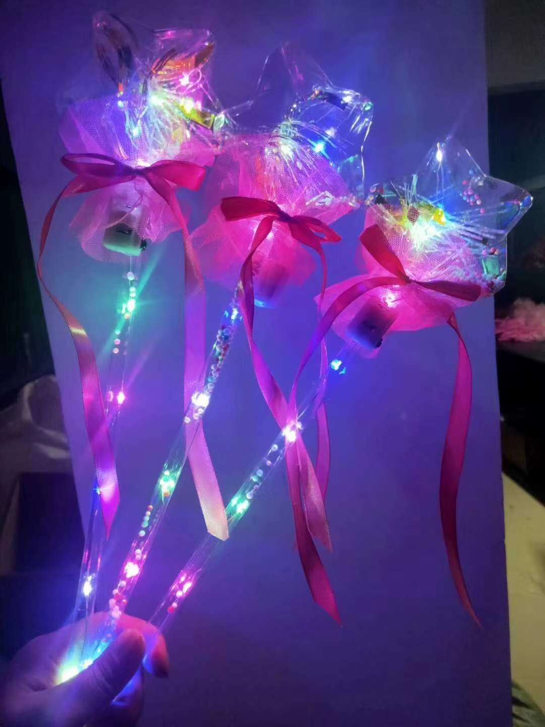 抖音新款星空球魔法棒闪光波波球仙女棒发光玩具夜市儿童广场细节图