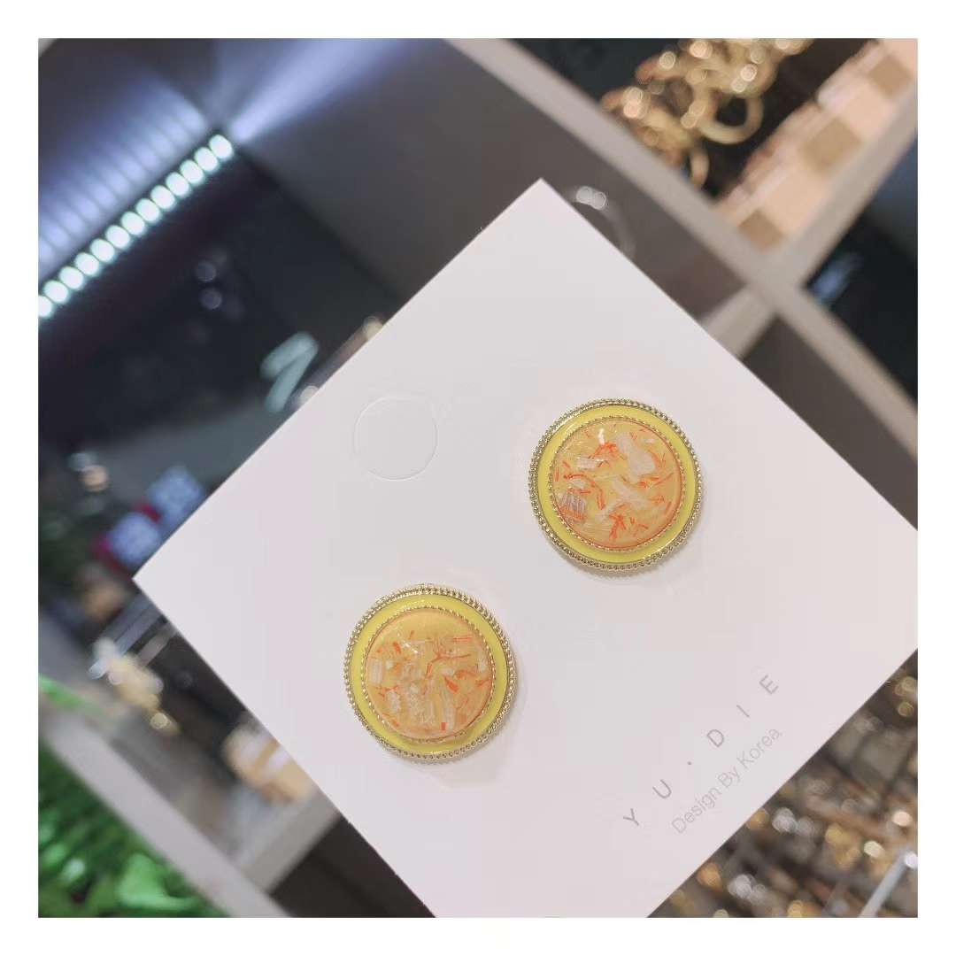 Feather butterfly jewelry hand drop pomelo earrings female trend simple fashion thumbnail