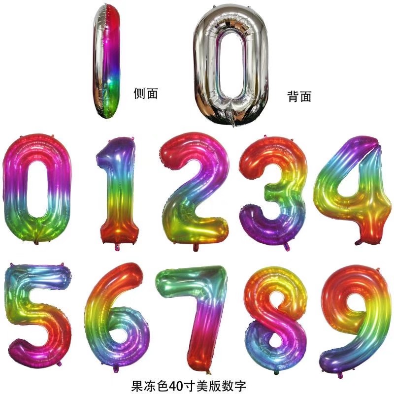 Jelly color 40 "US digital aluminum film balloon
