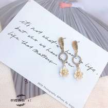 Feather butterfly jewelry simple joker earrings trend female
