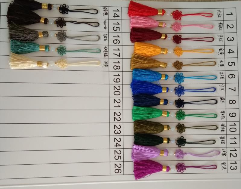 2021 new style factory direct wholesale of raw materials for Chinese knot gifts - small jade knot tassels