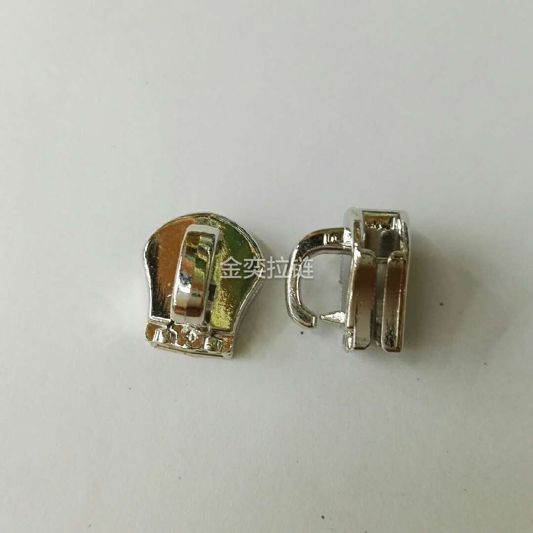 No. 5 metal genuine copper hanging white locomotive detachable zipper head suitcase clothing