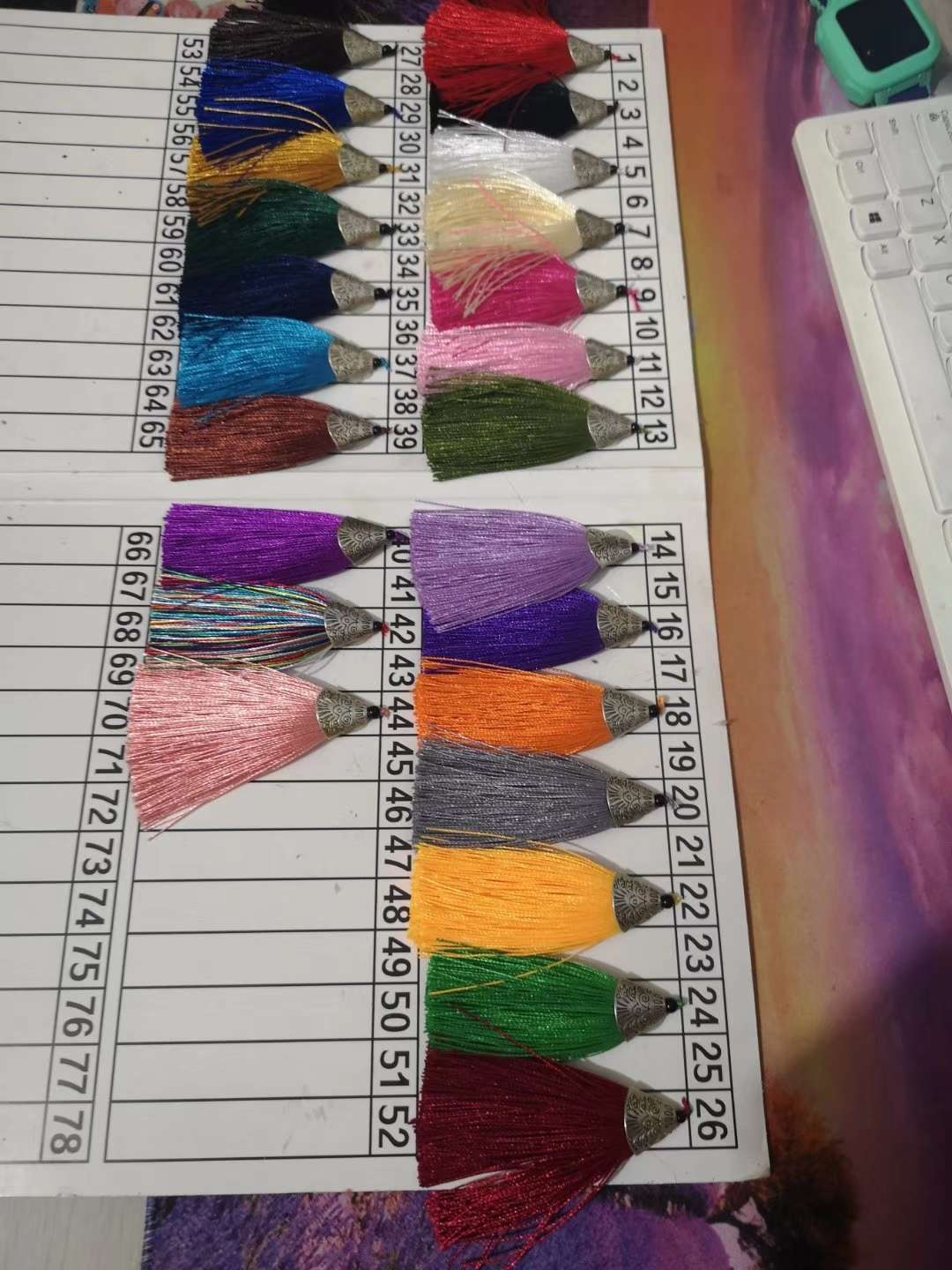 2021 new style factory direct wholesale of raw materials for Chinese knot gifts - fish-mouth tassels details Picture