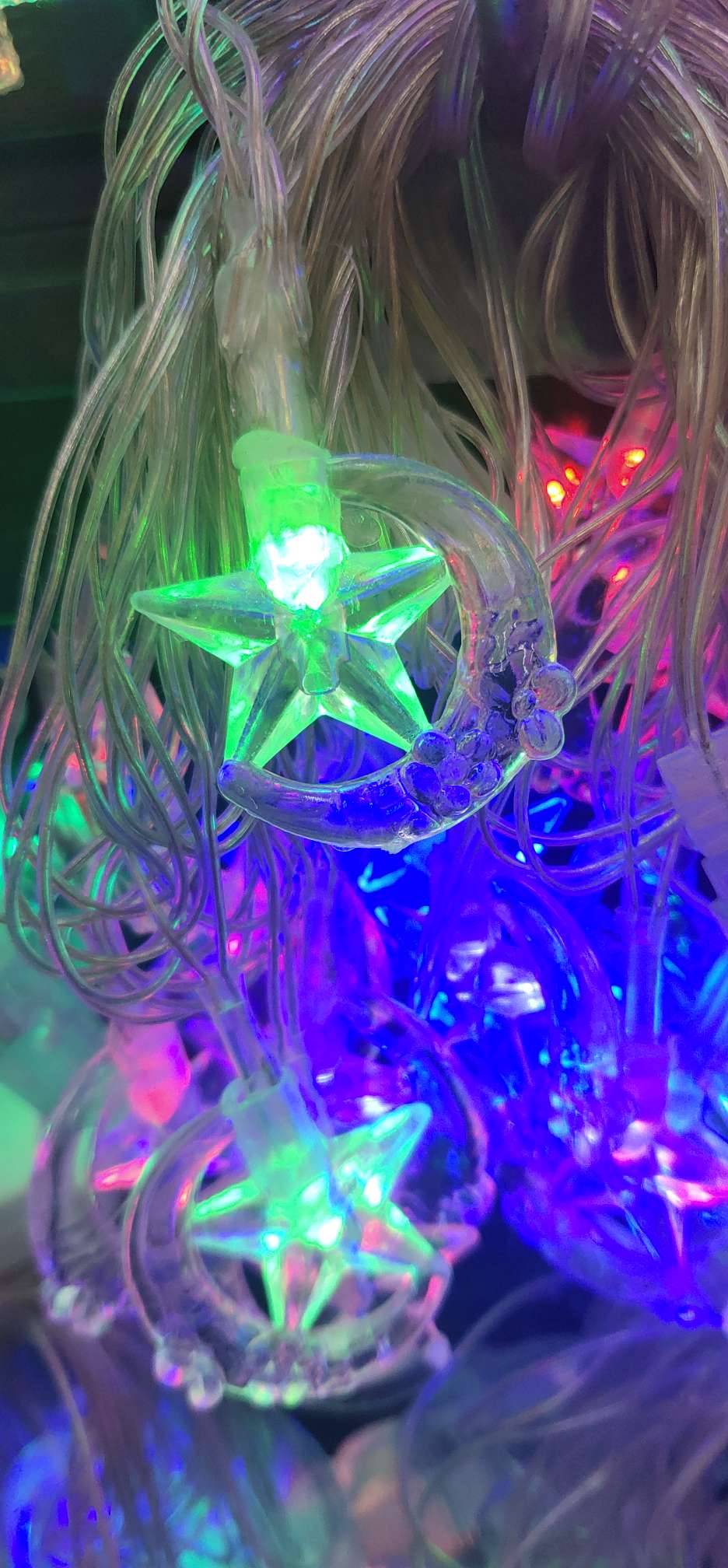 20 Lights Double Flash Plastic Plug-In Accessories Large Snowflake Christmas Lights Holiday Lights undefined