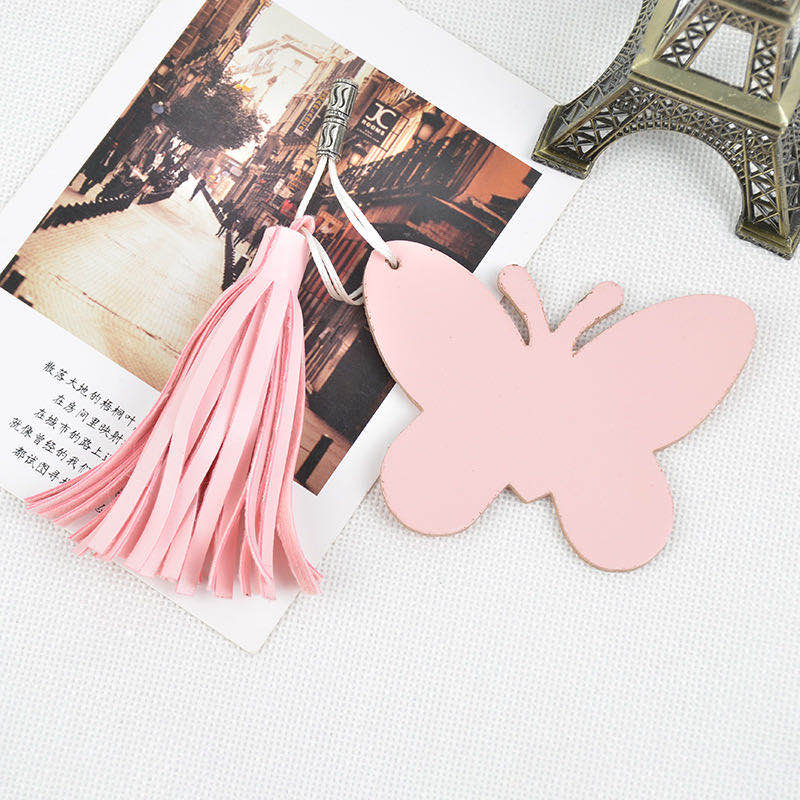 New tassel butterfly keychain, car keychain, solid color, oil-edge, personalized pendant accessory, factory direct sales Item Picture