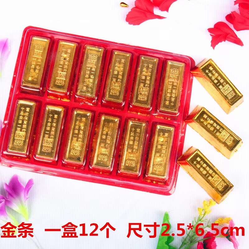 Mingrui Decorative Gold Bars A Box Of 12 details Picture