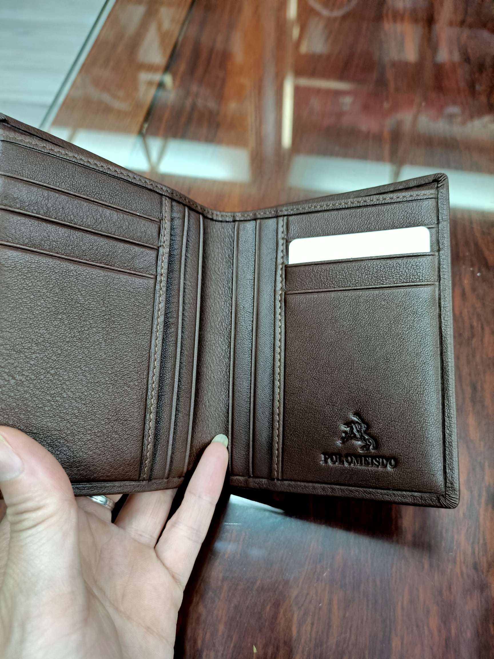 英国保罗真皮男式票夹细节图