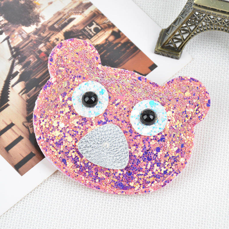 Venta caliente nuevo estilo lentejuelas ojos grandes lindo oso llavero colgante teléfono colgante accesorios accesorios venta al por mayor Item Picture