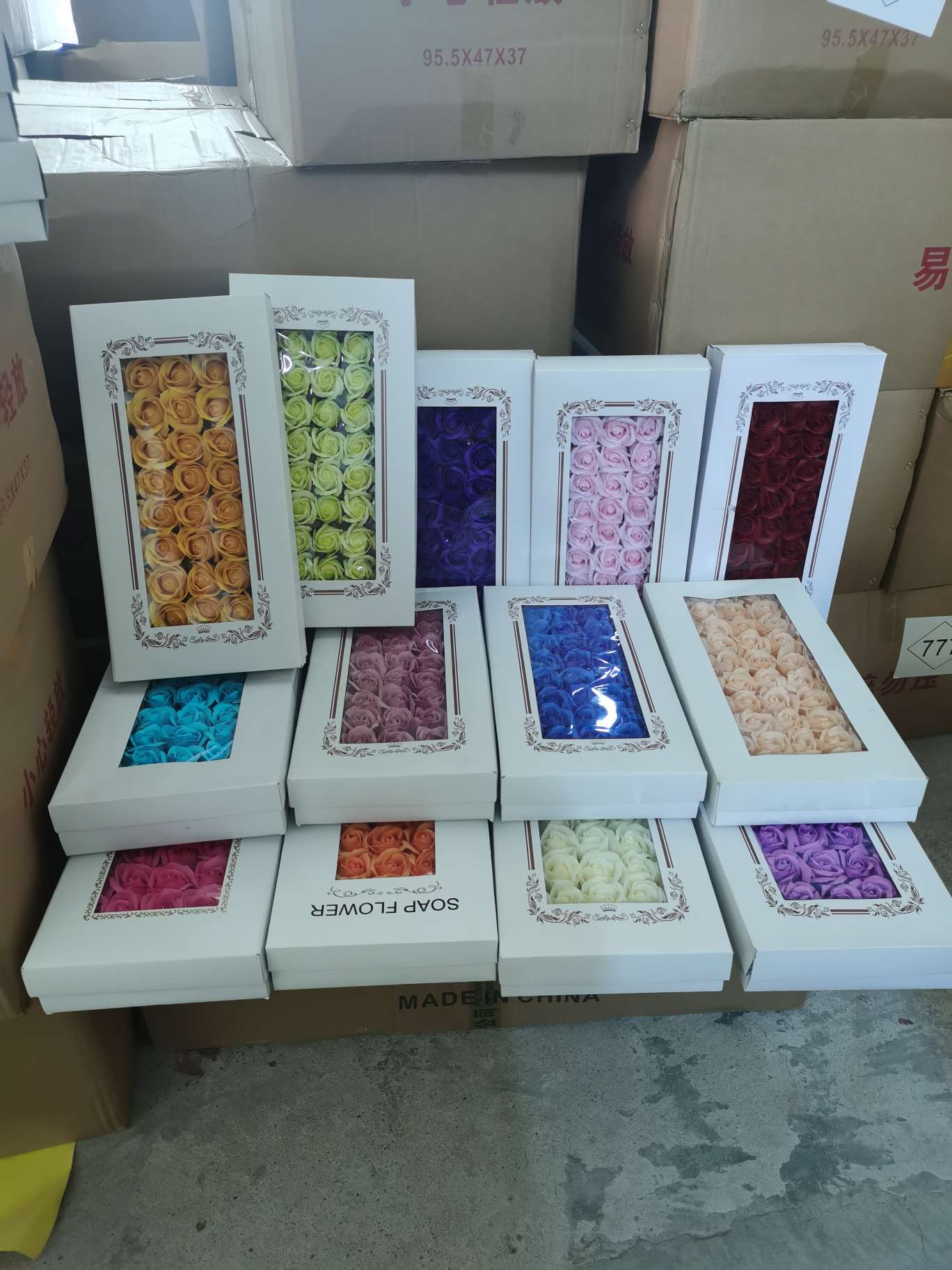 Three-layer soap flower