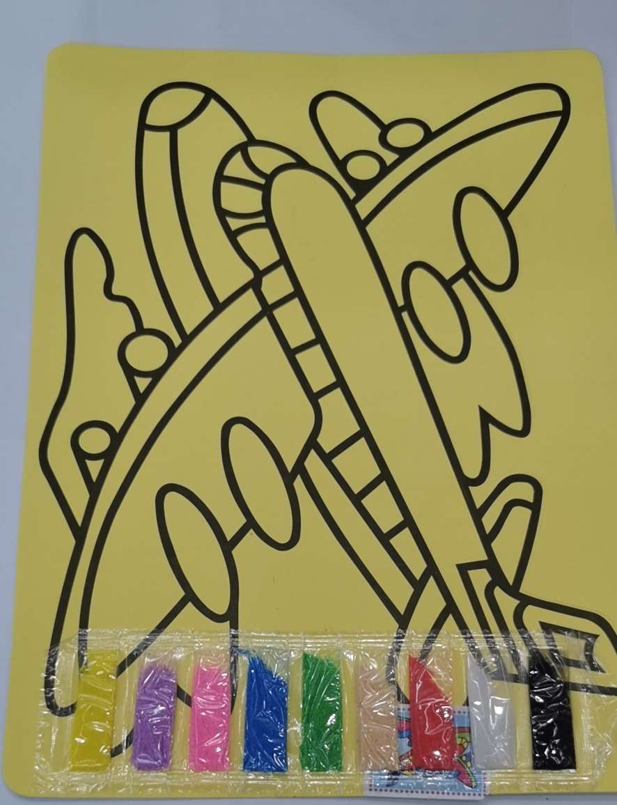 Extra-large yellow background sand painting
