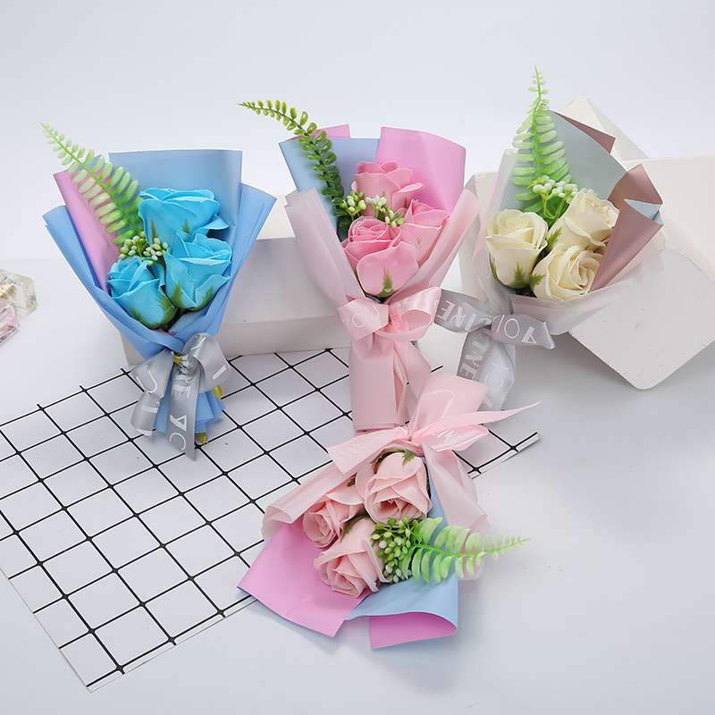 Teachers' Day and Valentine's Day gifts: Artificial flower soap, rose flowers, birthday and wedding promotions, Mother's Day hairo undefined