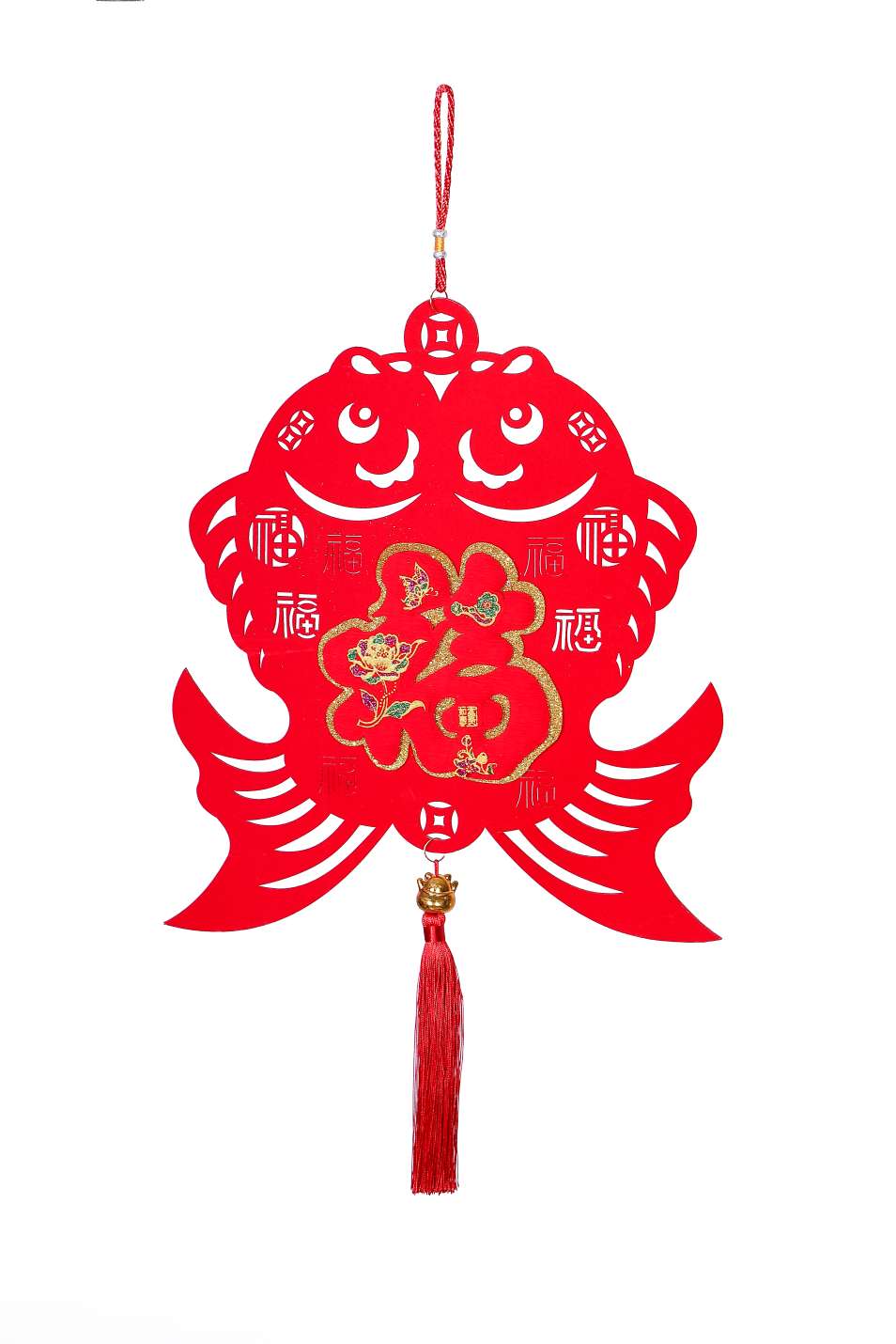 王政结艺红福挂件 居家挂饰