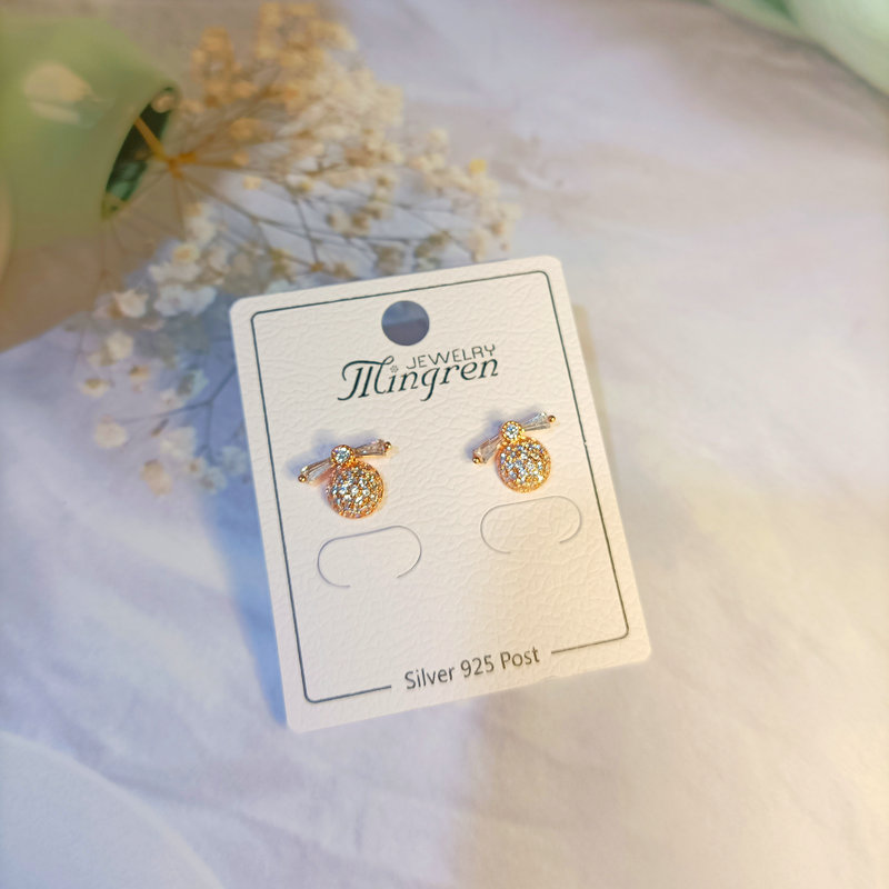 Mingren Jewelry S925 silver needle French hole exquisite earrings elegant sense of high fashion for nothing fashion 2020 new earrings female temperament earrings rose gold thumbnail