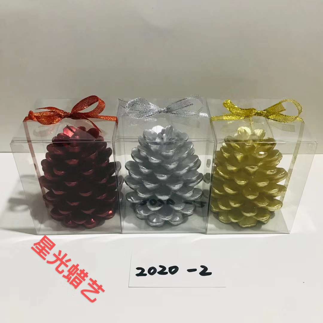 Creative Christmas candles Pine nut candles