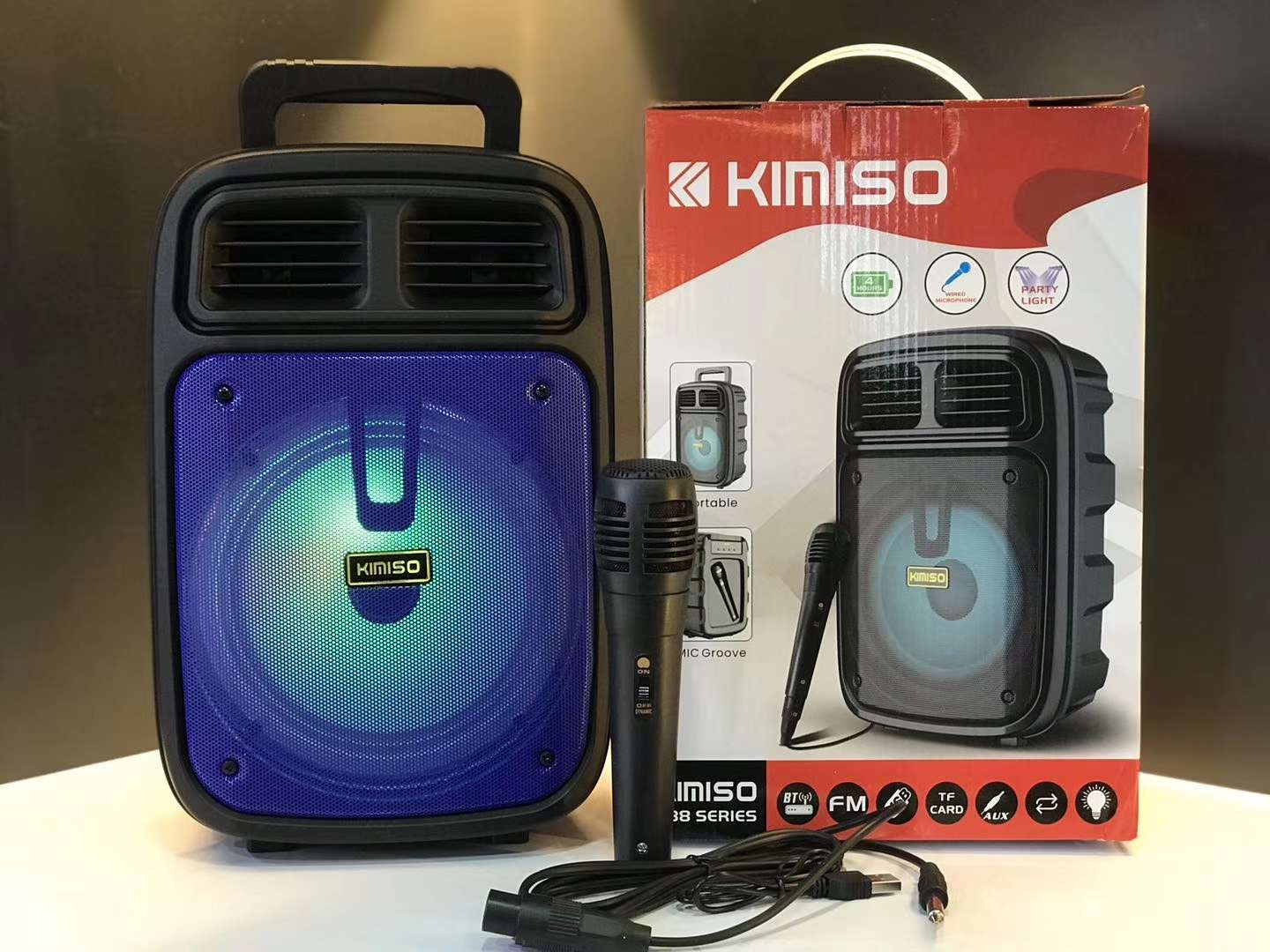 🌊KIMISO新款6.5寸上市👏👏
🆕款KMS-3383配有线🎤
产品尺寸：200*135*300mm
外箱尺详情图7