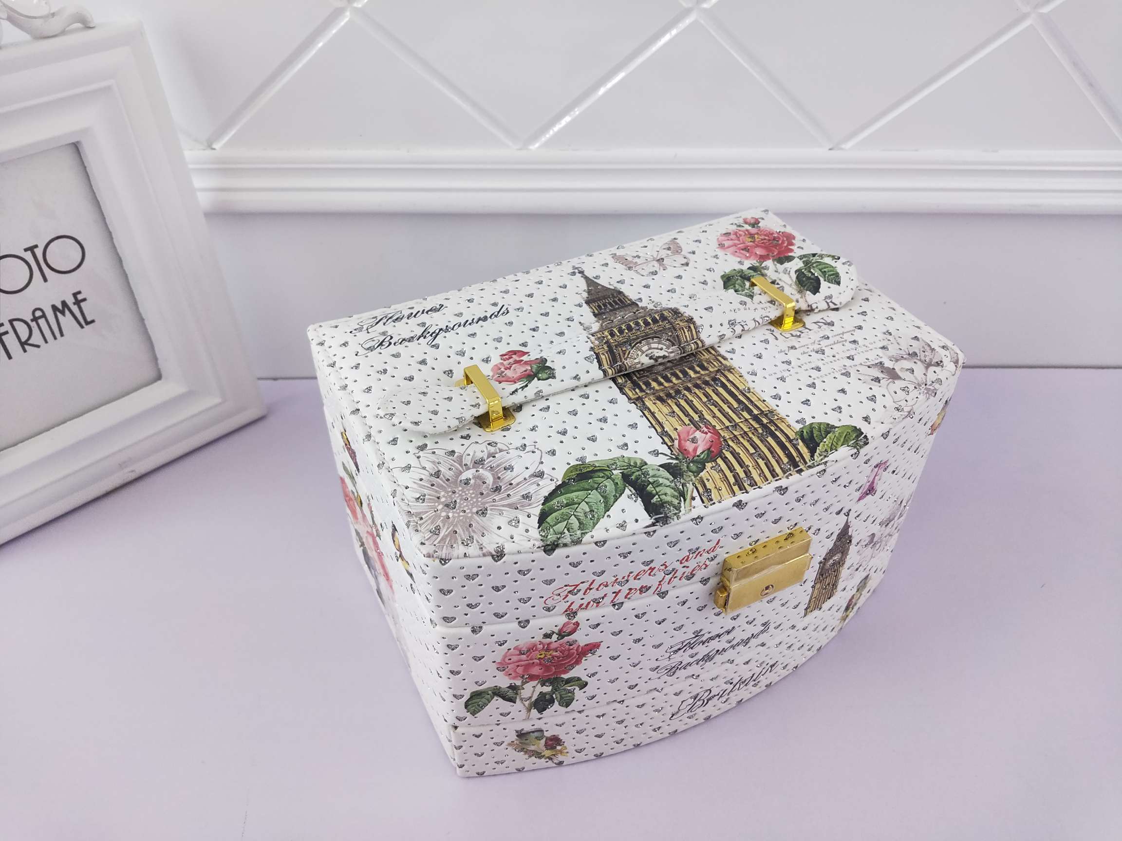 Jinqi Jewelry Box Ring Stud Necklace Box Classic multi-layer British-style jewelry packaging box Z016 undefined
